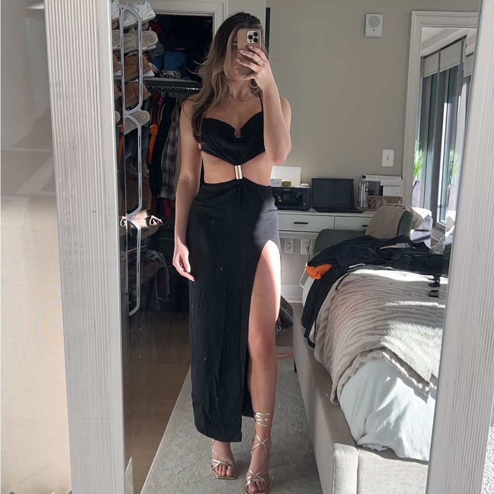 Black maxi dress